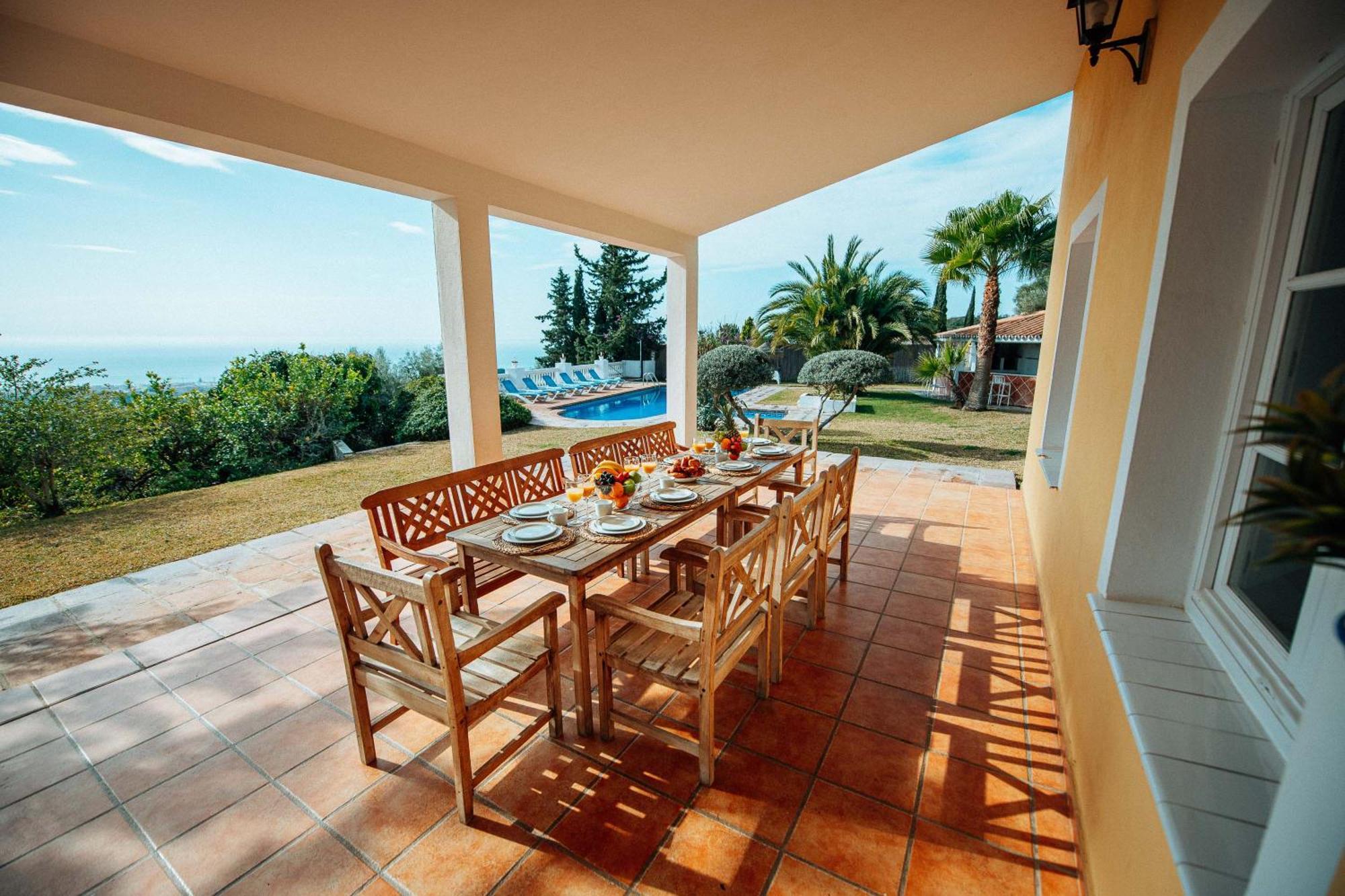 Gran Villa Con Vistas Al Mar Y Piscina Privada 말라가 외부 사진